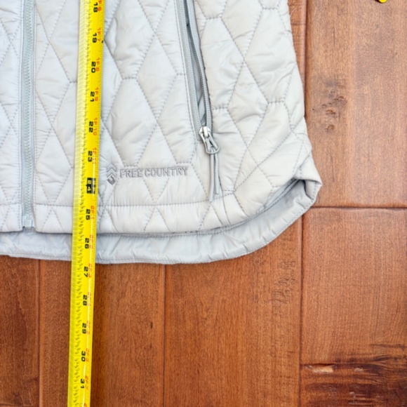 NWT Free Country Ladies Quilted Sherpa Vest Size M Gray - Picture 3 of 11